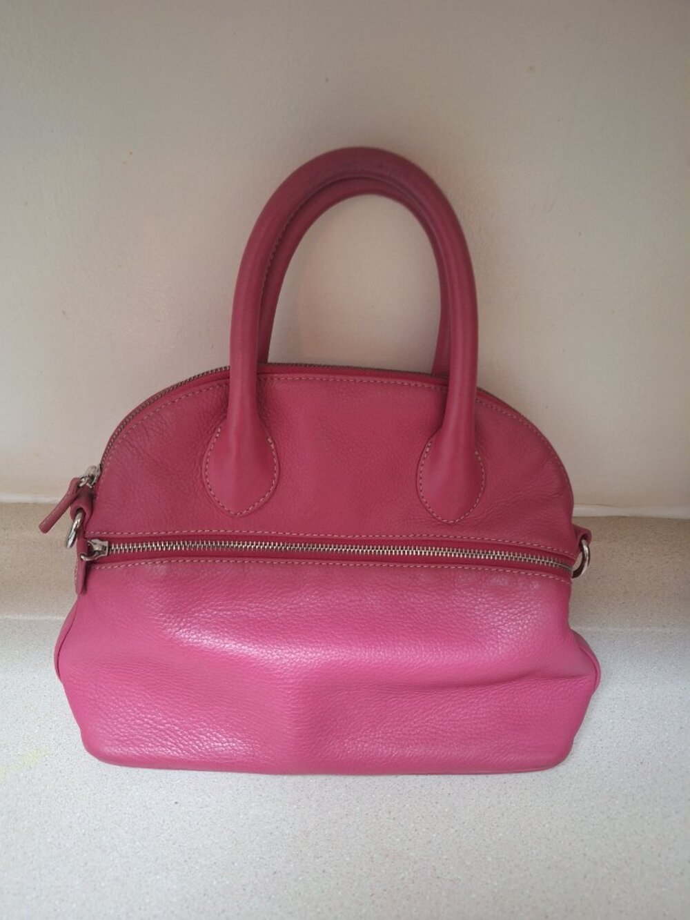 PINK LEATHER BAG. - Picture 2 of 5